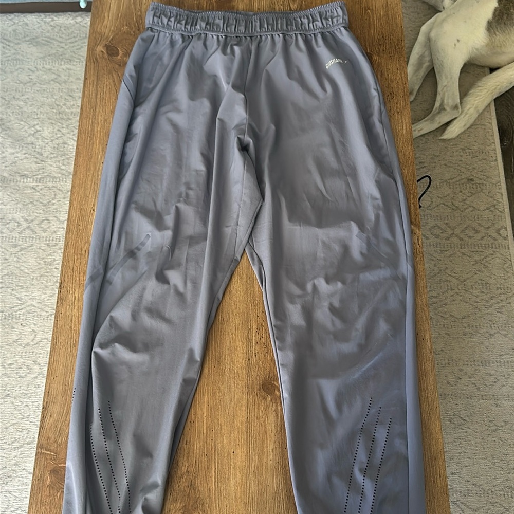 Gymshark Pro Perform Track Bottoms in Steel Blue (size Large)